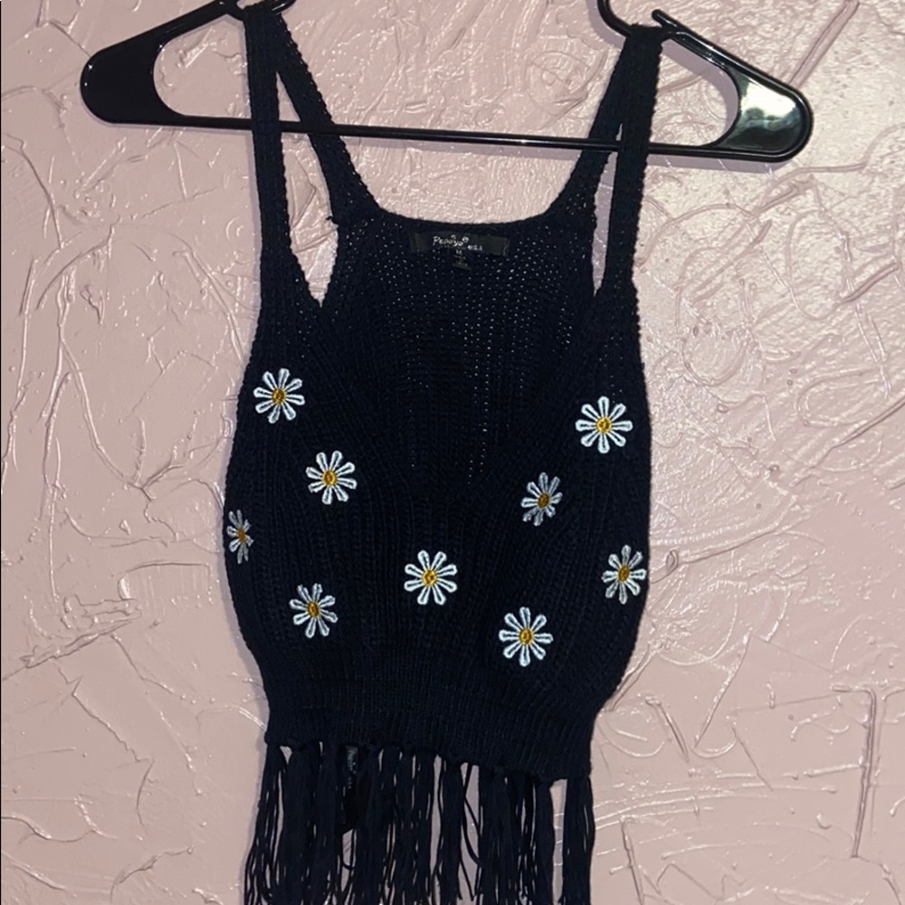 Knitted crop top